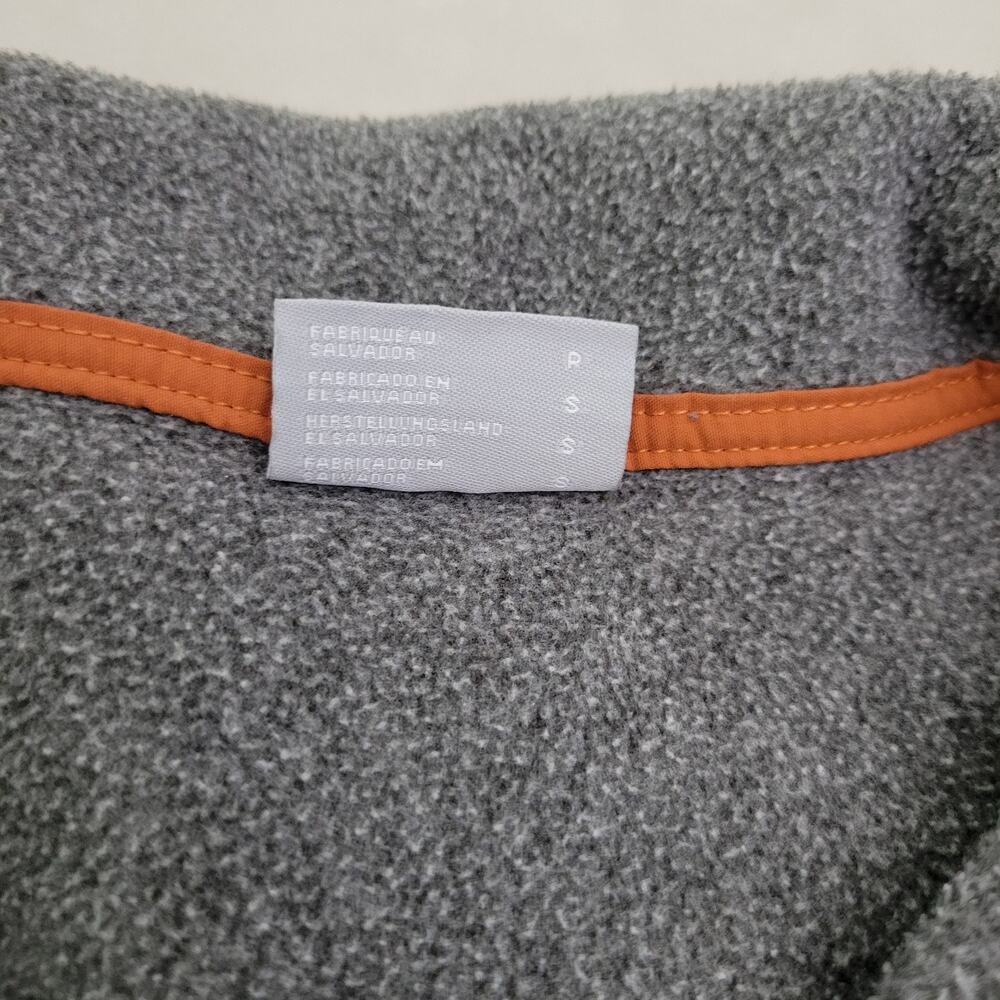 Columbia PFG Texas Longhorns Pullover Mens Small Gray Orange Fleece 1/4 Snap - Picture 4 of 8